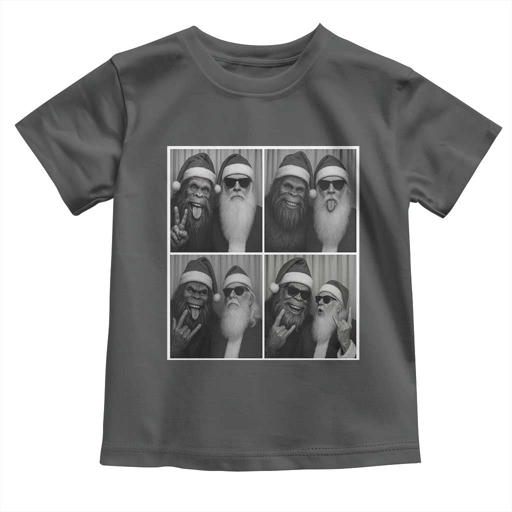Funny Bigfoot Photobooth Christmas Toddler T Shirt Sasquatch Santa Claus Xmas - Wonder Print Shop