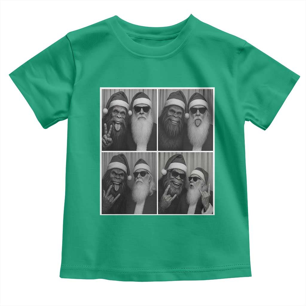 Funny Bigfoot Photobooth Christmas Toddler T Shirt Sasquatch Santa Claus Xmas - Wonder Print Shop