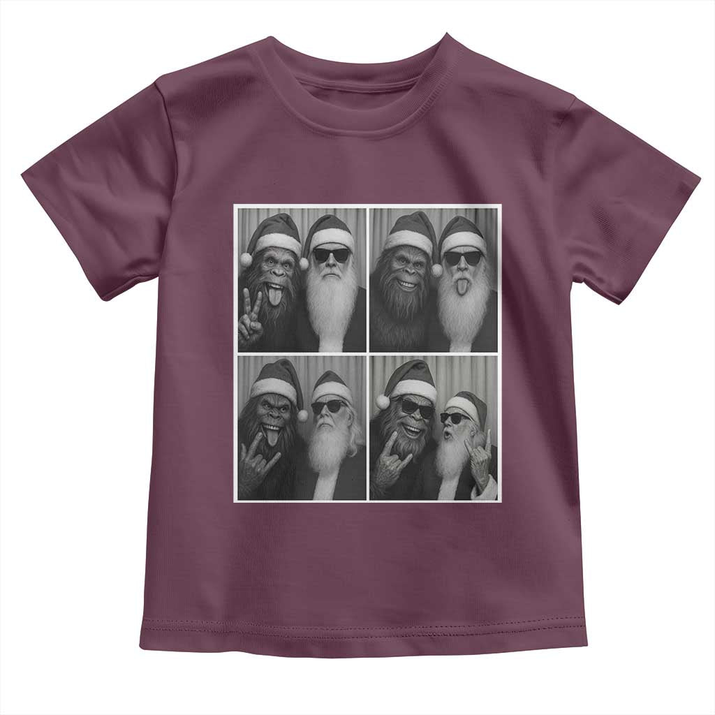 Funny Bigfoot Photobooth Christmas Toddler T Shirt Sasquatch Santa Claus Xmas - Wonder Print Shop