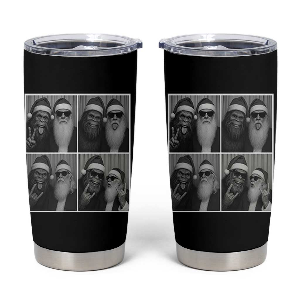 Funny Bigfoot Photobooth Christmas Tumbler Cup Sasquatch Santa Claus Xmas - Wonder Print Shop