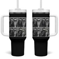Funny Bigfoot Photobooth Christmas Tumbler With Handle Sasquatch Santa Claus Xmas - Wonder Print Shop