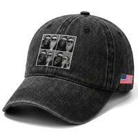 Funny Bigfoot Photobooth Christmas Washed Cotton Baseball Cap Sasquatch Santa Claus Xmas