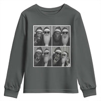 Funny Bigfoot Photobooth Christmas Youth Sweatshirt Sasquatch Santa Claus Xmas - Wonder Print Shop