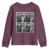 Funny Bigfoot Photobooth Christmas Youth Sweatshirt Sasquatch Santa Claus Xmas - Wonder Print Shop