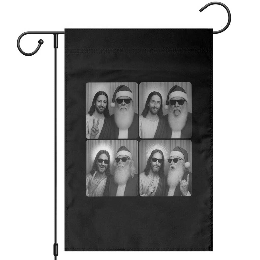 Funny Bigfoot Photobooth Christmas Garden Flag Sasquatch Jesus Christian Xmas - Wonder Print Shop
