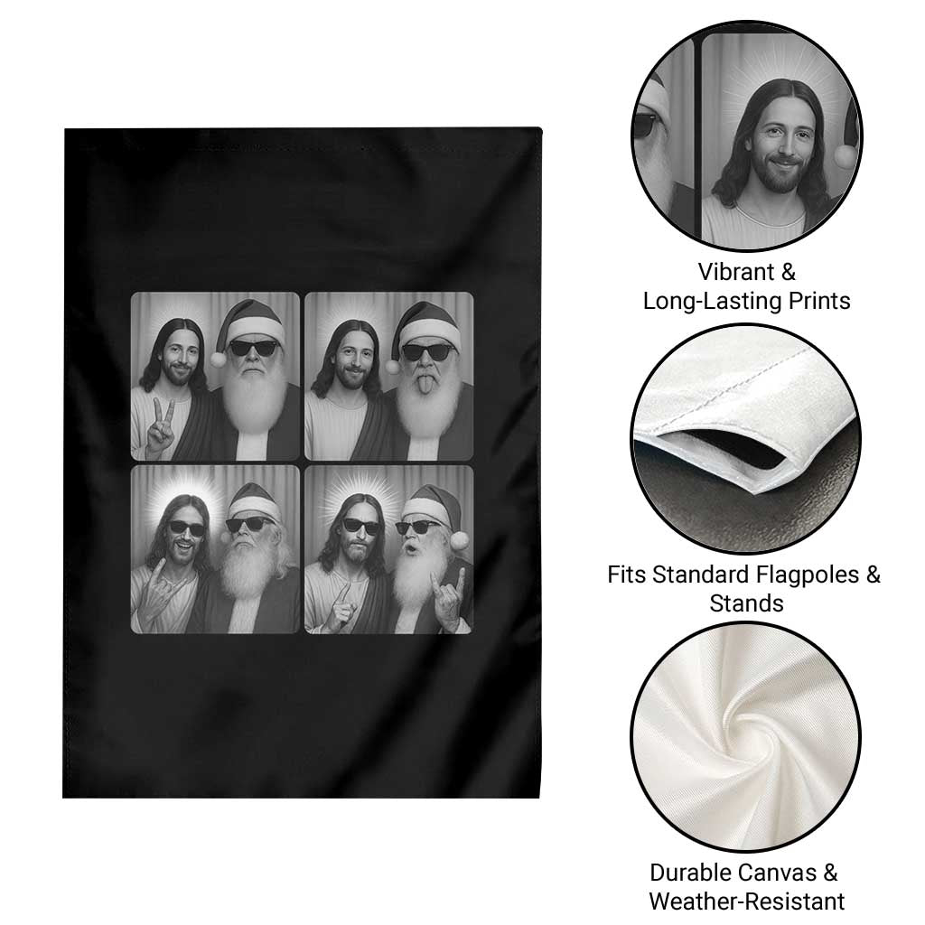 Funny Bigfoot Photobooth Christmas Garden Flag Sasquatch Jesus Christian Xmas - Wonder Print Shop