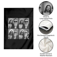 Funny Bigfoot Photobooth Christmas Garden Flag Sasquatch Jesus Christian Xmas - Wonder Print Shop