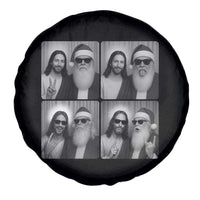 Funny Bigfoot Photobooth Christmas Spare Tire Cover Sasquatch Jesus Christian Xmas - Wonder Print Shop