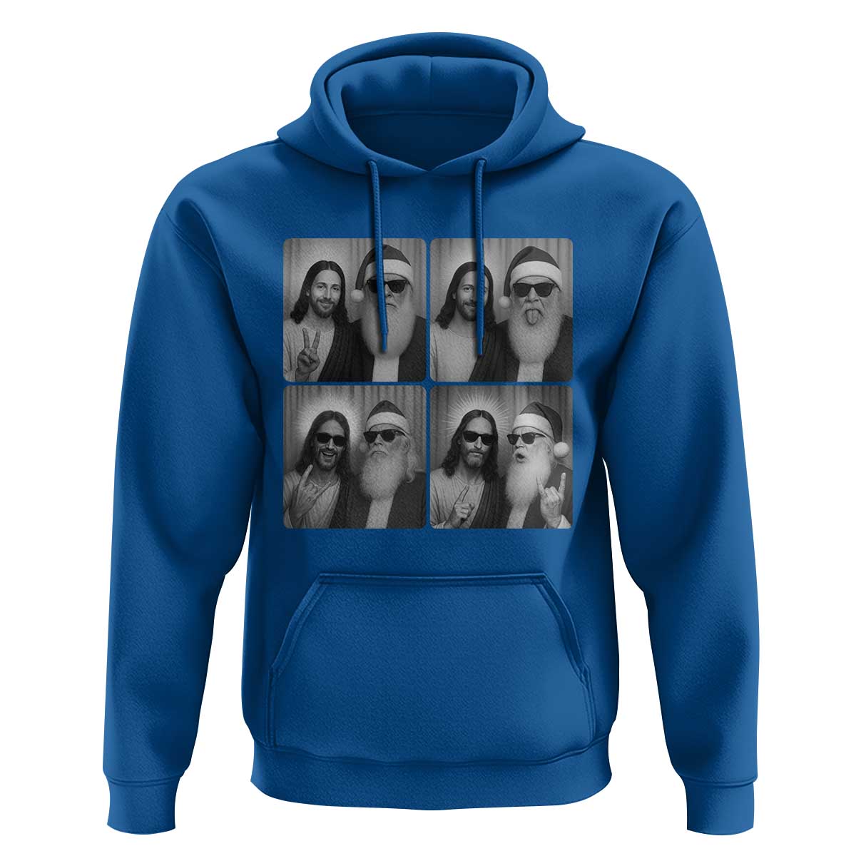 Funny Bigfoot Photobooth Christmas Hoodie Sasquatch Jesus Christian Xmas - Wonder Print Shop