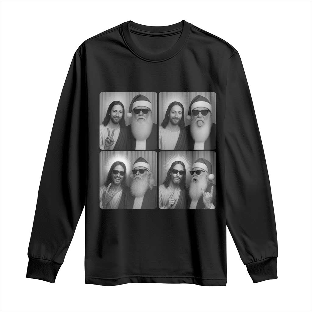 Funny Bigfoot Photobooth Christmas Long Sleeve Shirt Sasquatch Jesus Christian Xmas - Wonder Print Shop