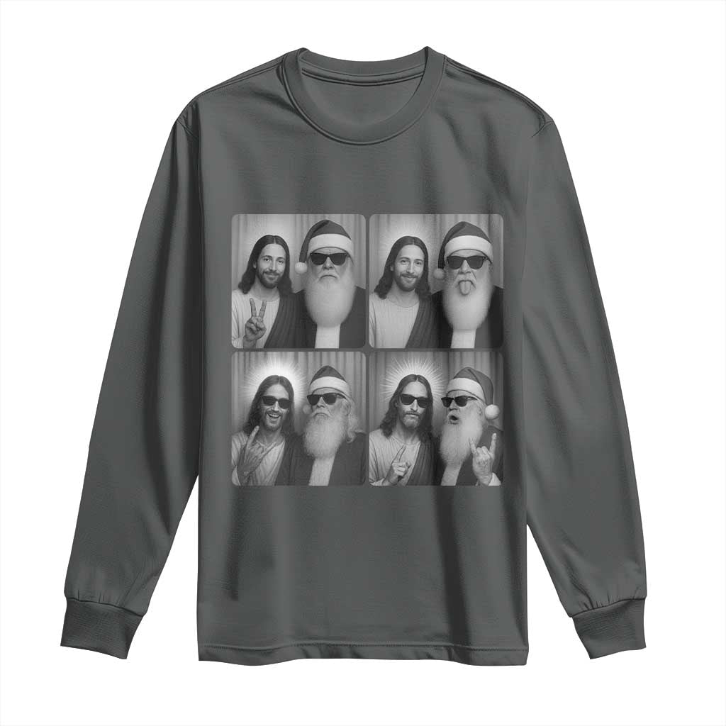 Funny Bigfoot Photobooth Christmas Long Sleeve Shirt Sasquatch Jesus Christian Xmas - Wonder Print Shop