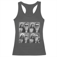 Funny Bigfoot Photobooth Christmas Racerback Tank Top Sasquatch Jesus Christian Xmas - Wonder Print Shop