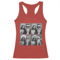 Funny Bigfoot Photobooth Christmas Racerback Tank Top Sasquatch Jesus Christian Xmas - Wonder Print Shop