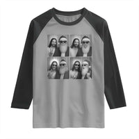 Funny Bigfoot Photobooth Christmas Raglan Shirt Sasquatch Jesus Christian Xmas - Wonder Print Shop