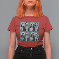 Funny Bigfoot Photobooth Christmas T Shirt For Women Sasquatch Jesus Christian Xmas - Wonder Print Shop