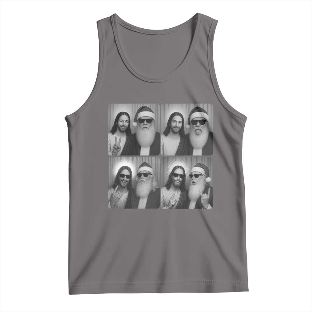 Funny Bigfoot Photobooth Christmas Tank Top Sasquatch Jesus Christian Xmas - Wonder Print Shop
