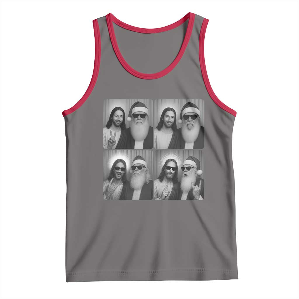 Funny Bigfoot Photobooth Christmas Tank Top Sasquatch Jesus Christian Xmas - Wonder Print Shop