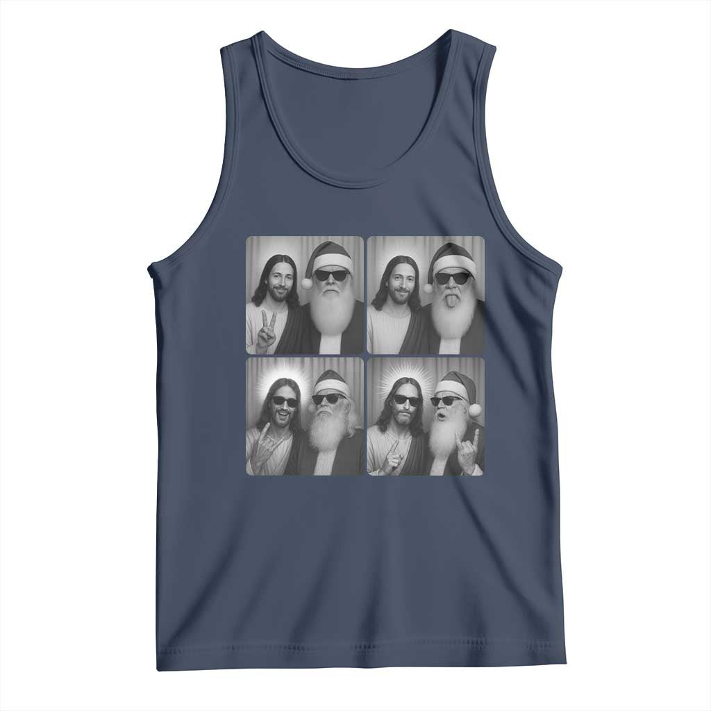 Funny Bigfoot Photobooth Christmas Tank Top Sasquatch Jesus Christian Xmas - Wonder Print Shop