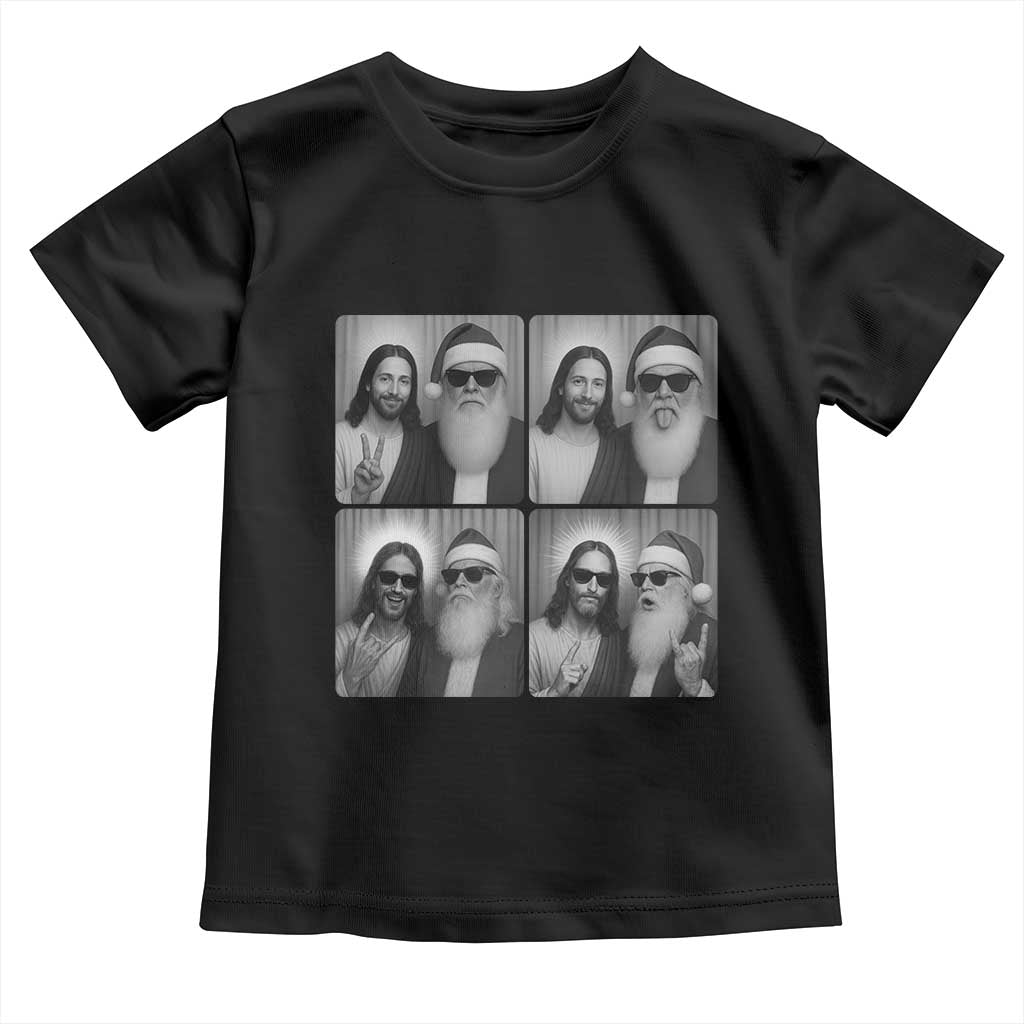 Funny Bigfoot Photobooth Christmas Toddler T Shirt Sasquatch Jesus Christian Xmas - Wonder Print Shop