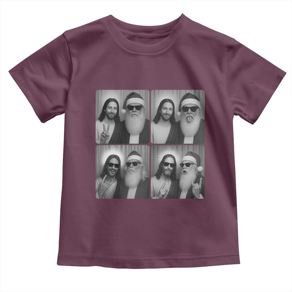 Funny Bigfoot Photobooth Christmas Toddler T Shirt Sasquatch Jesus Christian Xmas - Wonder Print Shop