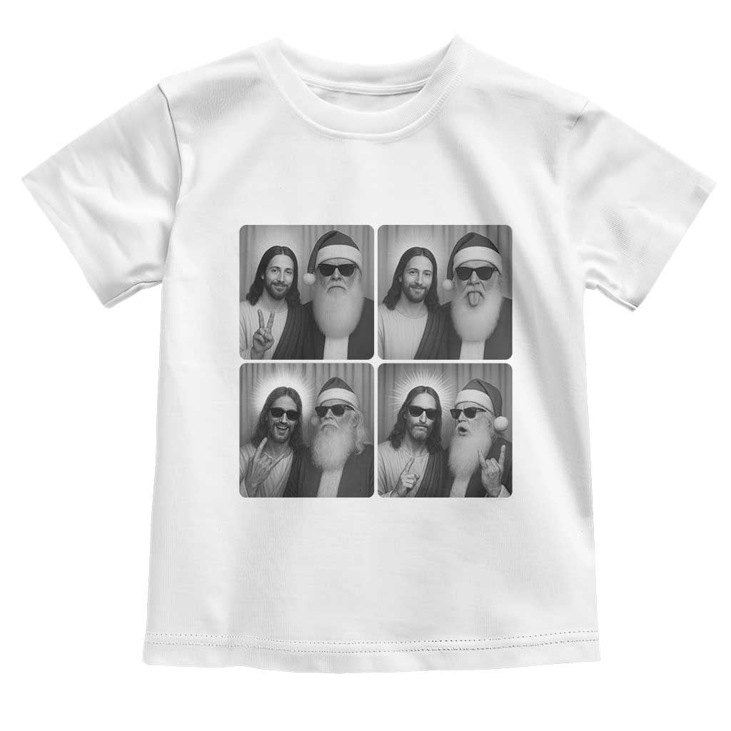 Funny Bigfoot Photobooth Christmas Toddler T Shirt Sasquatch Jesus Christian Xmas - Wonder Print Shop