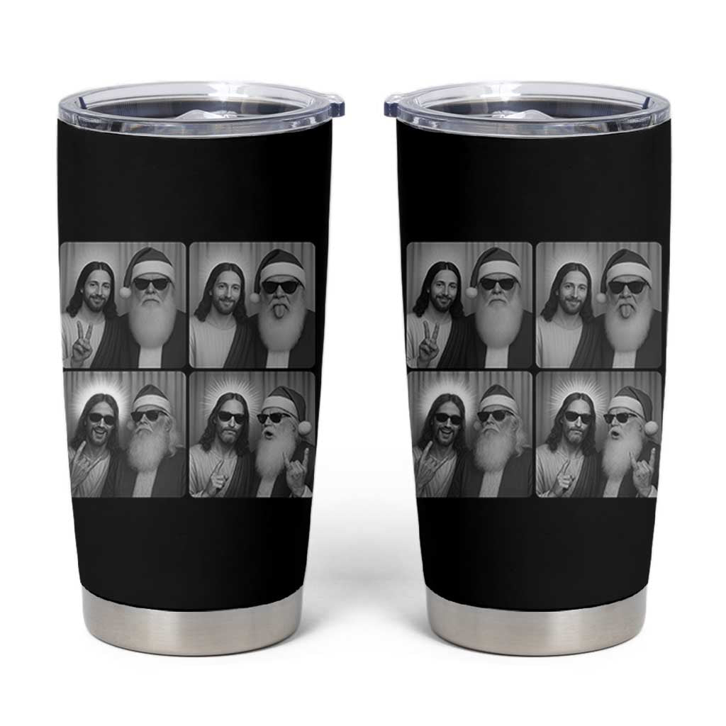 Funny Bigfoot Photobooth Christmas Tumbler Cup Sasquatch Jesus Christian Xmas - Wonder Print Shop