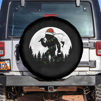 Funny Bigfoot Fishing Christmas Spare Tire Cover Sasquatch Moon Fisherman - Wonder Print Shop