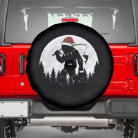 Funny Bigfoot Fishing Christmas Spare Tire Cover Sasquatch Moon Fisherman - Wonder Print Shop