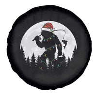 Funny Bigfoot Fishing Christmas Spare Tire Cover Sasquatch Moon Fisherman - Wonder Print Shop
