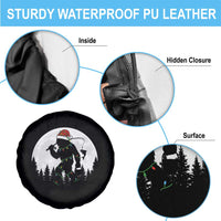 Funny Bigfoot Fishing Christmas Spare Tire Cover Sasquatch Moon Fisherman - Wonder Print Shop