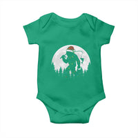 Funny Bigfoot Fishing Christmas Baby Onesie Sasquatch Moon Fisherman - Wonder Print Shop