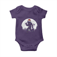 Funny Bigfoot Fishing Christmas Baby Onesie Sasquatch Moon Fisherman - Wonder Print Shop