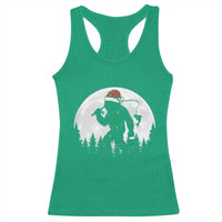 Funny Bigfoot Fishing Christmas Racerback Tank Top Sasquatch Moon Fisherman - Wonder Print Shop