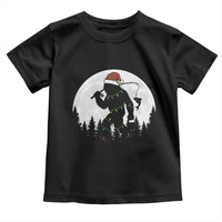 Funny Bigfoot Fishing Christmas Toddler T Shirt Sasquatch Moon Fisherman - Wonder Print Shop