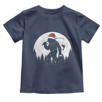Funny Bigfoot Fishing Christmas Toddler T Shirt Sasquatch Moon Fisherman - Wonder Print Shop