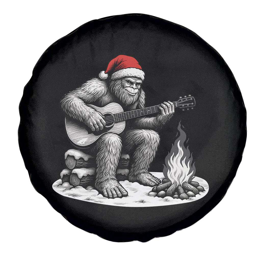 Bigfoot Guitar Christmas Spare Tire Cover Sasquatch Guitarist Music Xmas - Wonder Print Shop