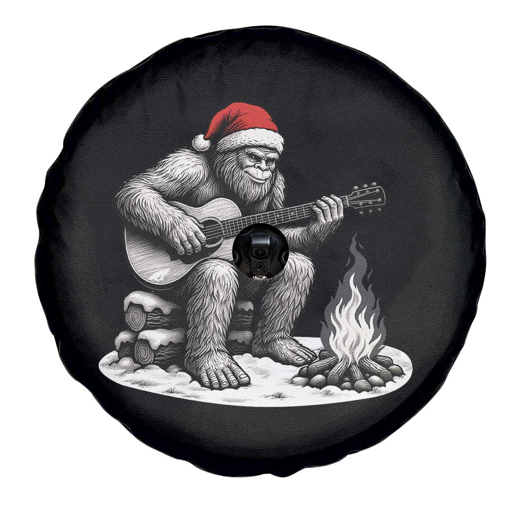 Bigfoot Guitar Christmas Spare Tire Cover Sasquatch Guitarist Music Xmas - Wonder Print Shop