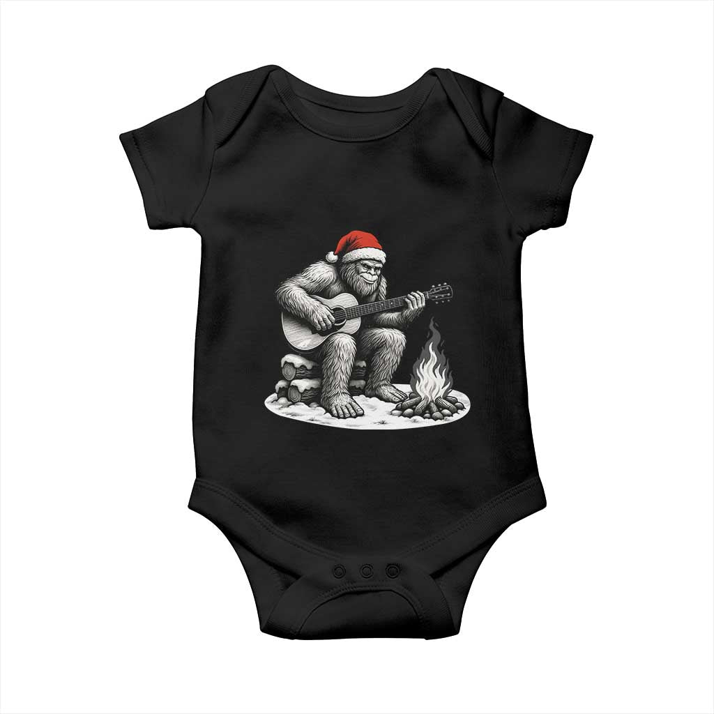 Bigfoot Guitar Christmas Baby Onesie Sasquatch Guitarist Music Xmas - Wonder Print Shop