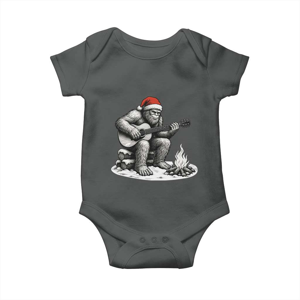 Bigfoot Guitar Christmas Baby Onesie Sasquatch Guitarist Music Xmas - Wonder Print Shop