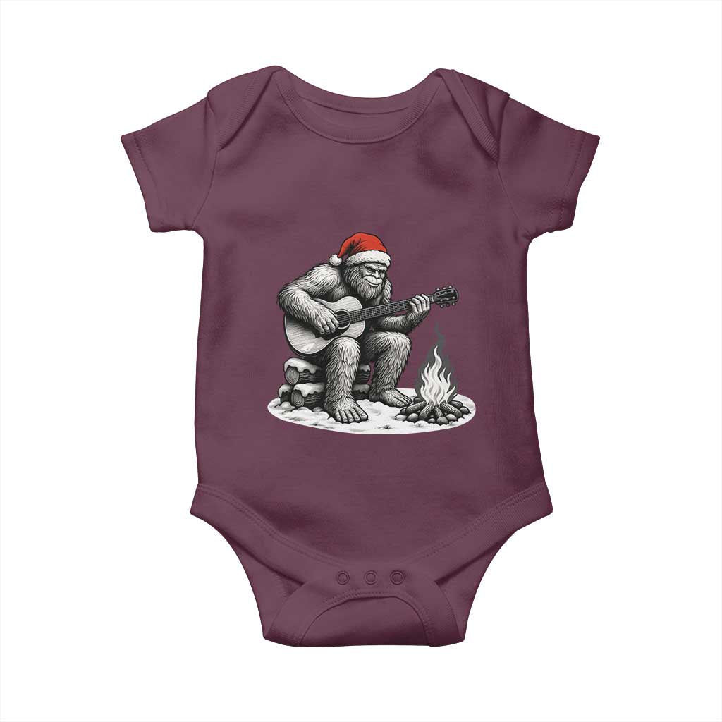 Bigfoot Guitar Christmas Baby Onesie Sasquatch Guitarist Music Xmas - Wonder Print Shop
