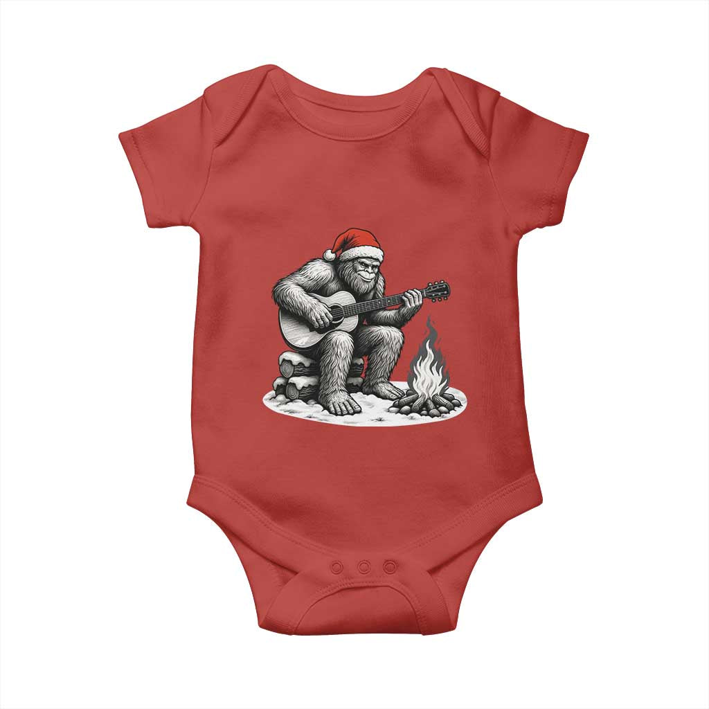 Bigfoot Guitar Christmas Baby Onesie Sasquatch Guitarist Music Xmas - Wonder Print Shop
