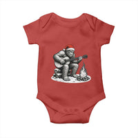 Bigfoot Guitar Christmas Baby Onesie Sasquatch Guitarist Music Xmas - Wonder Print Shop