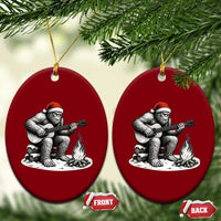 Bigfoot Guitar Xmas Ceramic Ornament Sasquatch Guitarist Music Xmas - Wonder Print Shop