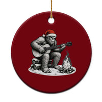 Bigfoot Guitar Xmas Ceramic Ornament Sasquatch Guitarist Music Xmas - Wonder Print Shop