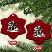 Bigfoot Guitar Xmas Ceramic Ornament Sasquatch Guitarist Music Xmas - Wonder Print Shop