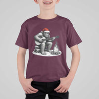 Bigfoot Guitar Christmas T Shirt For Kid Sasquatch Guitarist Music Xmas - Wonder Print Shop