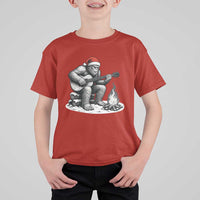 Bigfoot Guitar Christmas T Shirt For Kid Sasquatch Guitarist Music Xmas - Wonder Print Shop
