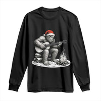 Bigfoot Guitar Christmas Long Sleeve Shirt Sasquatch Guitarist Music Xmas - Wonder Print Shop