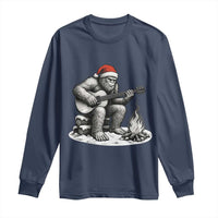 Bigfoot Guitar Christmas Long Sleeve Shirt Sasquatch Guitarist Music Xmas - Wonder Print Shop