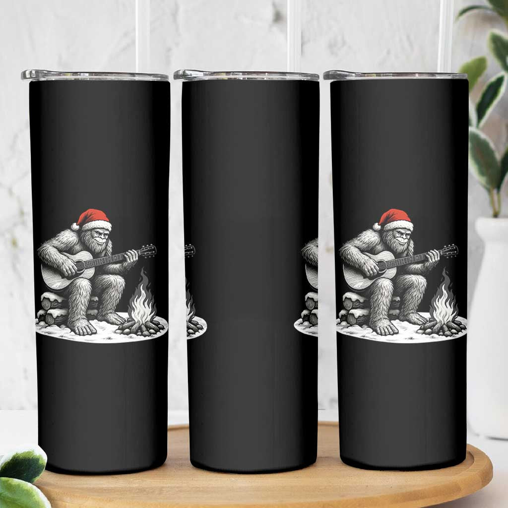 Bigfoot Guitar Christmas Skinny Tumbler Sasquatch Guitarist Music Xmas - Wonder Print Shop